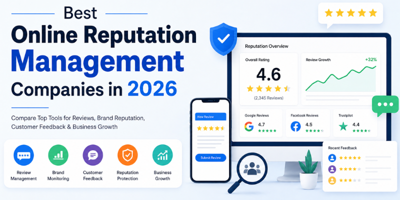 Best online reputation management companies comparison dashboard for business reviews and customer feedback